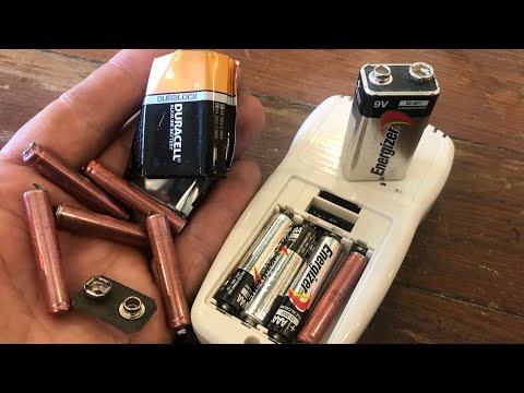 Machen Sie aus einer 9-V-Batterie SECHS AAA-Batterien (Lifehack)