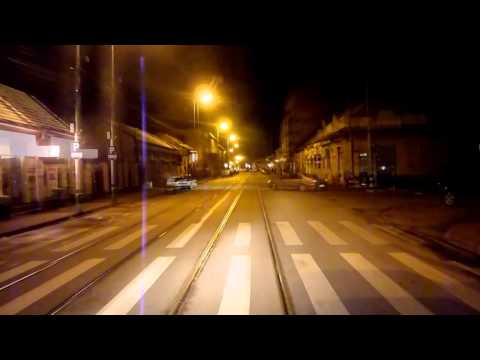Tatra KT4D Night Tram Cabview - Oradea, Romania (3x - 4x Timelapse)