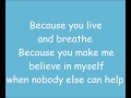 Jesse McCartney - Because You Live lyrics