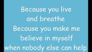 Jesse McCartney - Because You Live lyrics