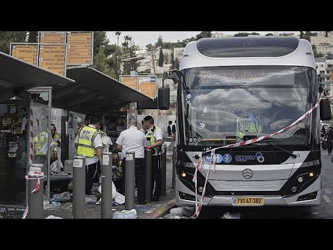Tatort des Anschlags in Jerusalem, der sechs Todesopfer forderte