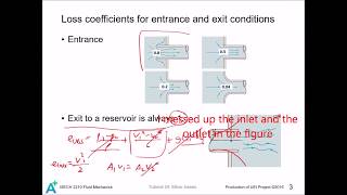 MECH 2210 Fluid Mechanics Tutorial 24 - Minor losses