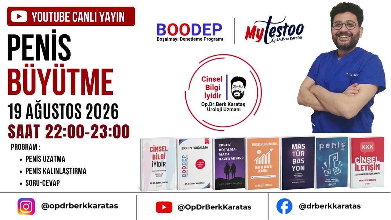 Bu akşam 22:00 canlı yayında penis büyütme konuşuyoruz