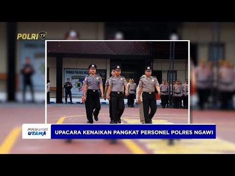 KAPOLRES NGAWI PIMPIN UPACARA KENAIKAN PANGKAT 69 PERSONEL