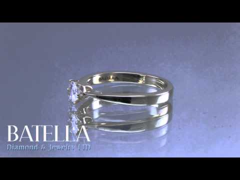 0.25 Carat D SI1 EX Cut Round Solitaire Diamond Engagement Ring 14k Yellow Gold / RD 00604