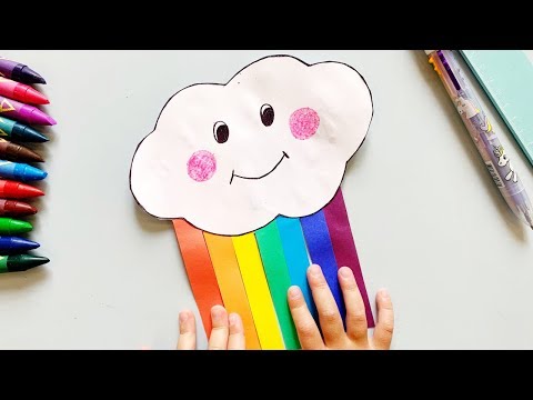 Делаем Поделку из Бумаги Радуга. Поделки для Малышей. ПОДЕЛКИ С ДЕТЬМИ DIY Cute Paper Rainbow.