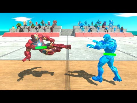 1 vs 1 Superheroes vs Ice Itself - Animal Revolt Battle Simulator