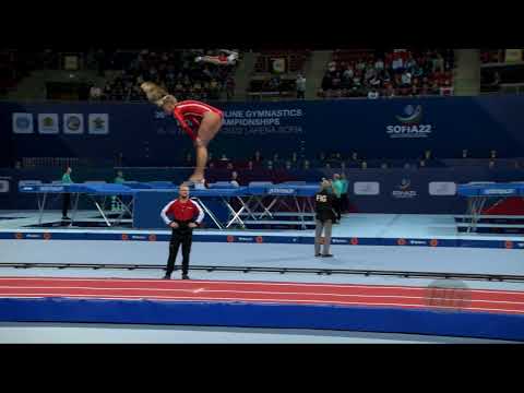 THOMSEN Victoria (DEN) W - 2022 Trampoline Worlds, Sofia (BUL) - Q Tumbling Exercise 1
