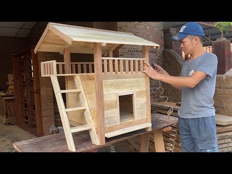 Amazing Technique Building A House Wooden Kitten For Cat's Pet Your Wife - Woodworking