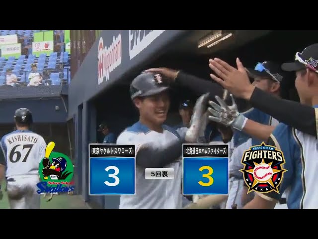 【ファーム】ファイターズのルーキー・郡  ファーム公式戦1号は値千金の同点HR!! 2017/6/8 F-S(ファーム)