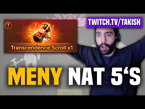 Transcendence Scrolls & Splendid Blessings. It's raining Nat 5's KEKW - Takish Twitch Stream