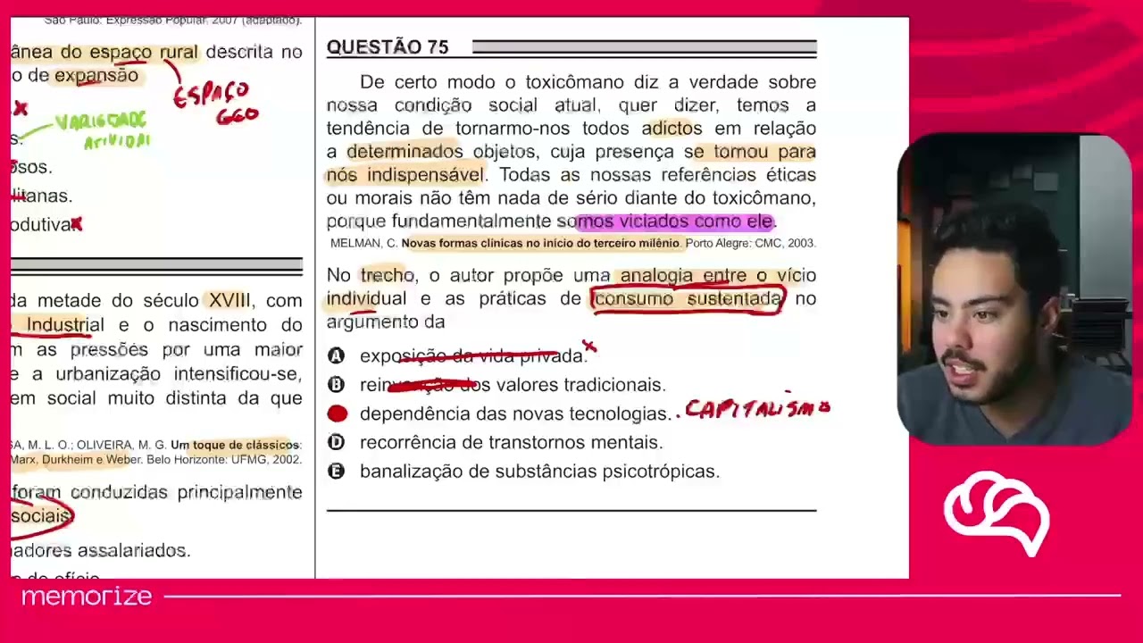 Resolução em Vídeo — Questão 75 ENEM 2018 PPL
