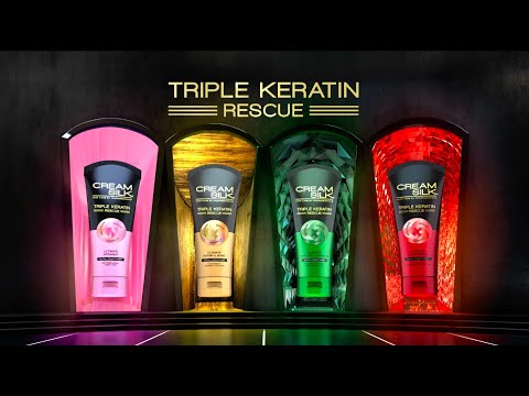 Enter the Keraverse from Cream Silk Triple Keratin Rescue