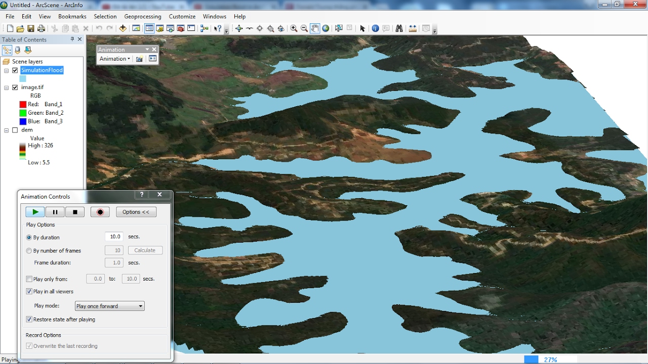 Simulation Flood with 3D