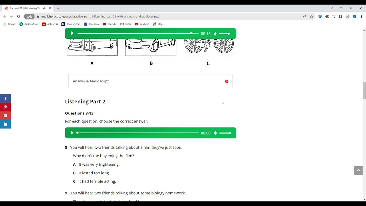 Practice PET B1 Listening Test 01 with Answers and Audioscripts   English Practice Test   Avast Secu