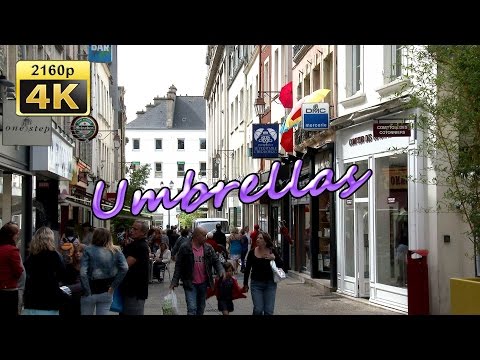 Umbrellas "The Real Cherbourg", Normandy - France 4K Travel Channel