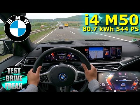 2022 BMW i4 M50 G26 544 PS TOP SPEED AUTOBAHN DRIVE POV