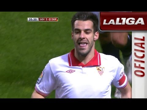 Gol de Negredo (1-0) en el Sevilla FC - Real Zaragoza - HD