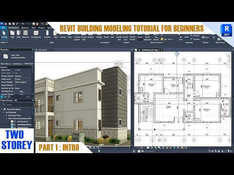 Revit tutorial for beginners: modeling a two-storey building in revit - Part 1