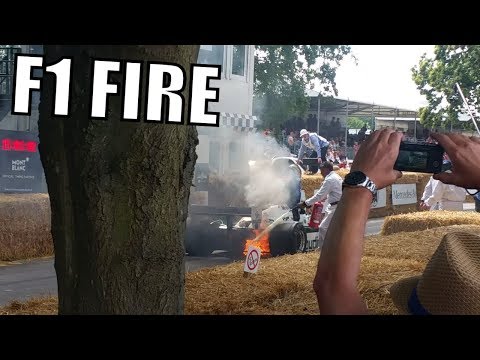 1982 Williams F1 car catches fire at Goodwood Festival of Speed  2019