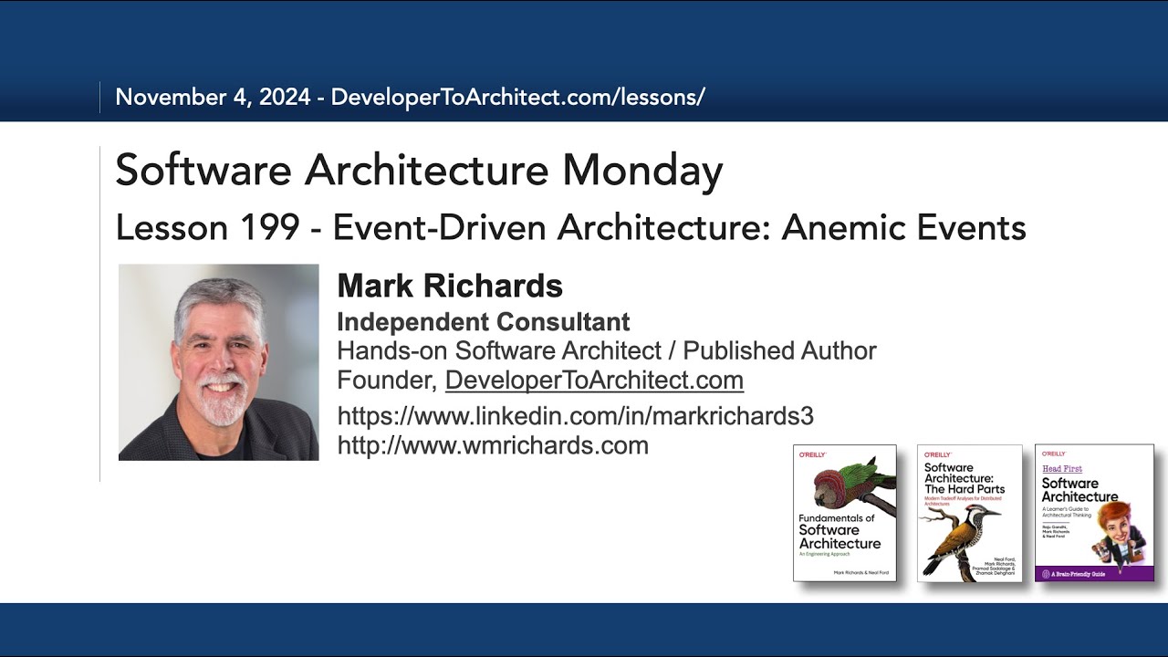 Lesson 199 - Event Driven Architecture: Anemic Events