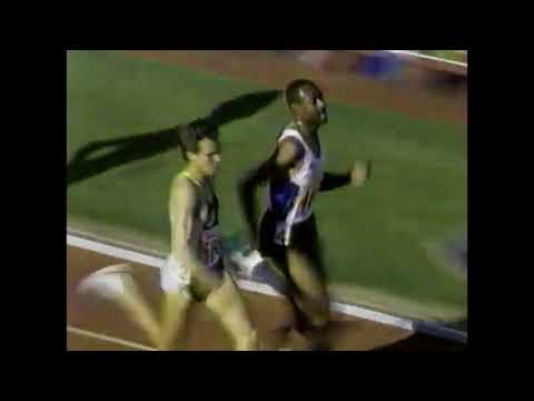 Johnny Gray runs 1500m in 3:42.43 - 1990 Modesto Meet (includes post-race interviews)