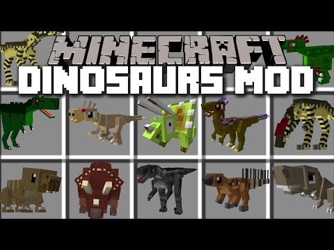 Minecraft PORTAL TO THE DINOSAUR DIMENSION MOD / TRAVEL AND FIGHT AGAINST DINOSAURS!! Minecraft