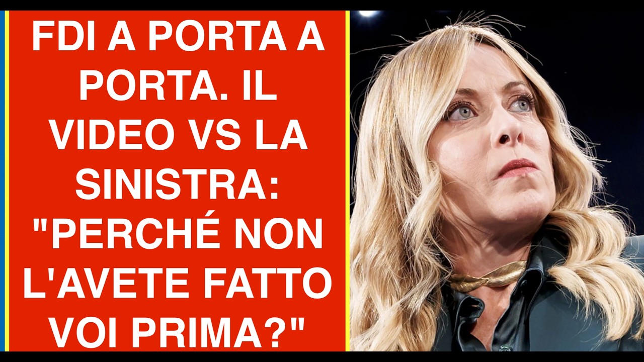 FDI A PORTA A PORTA. IL VIDEO VS LA SINISTRA: "PERCHÉ NON L'AVETE FATTO VOI PRIMA?"