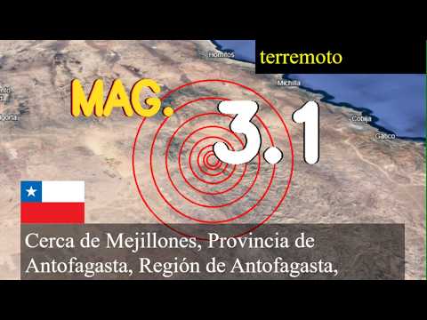 😱🚨  Terremoto cerca de Mejillones, Provincia de Antofagasta, Región de Antofagasta, Chile actualizac