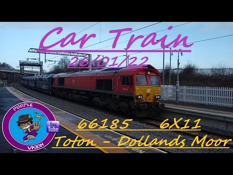 Car Train 66185 "DP WORLD London Gateway" 6X11 Toton to Dollands Moor