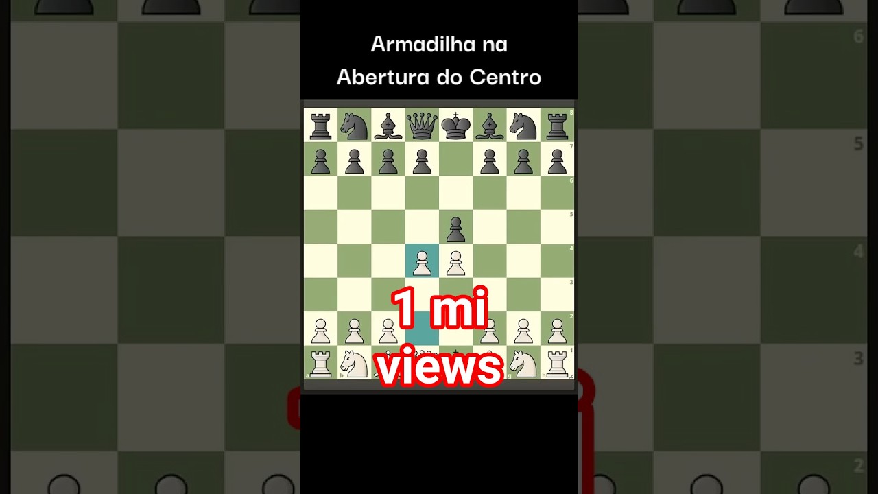 INCRÍVEL ARMADILHA NA ABERTURA DO CENTRO #Xadrez #Chess #ajedrez