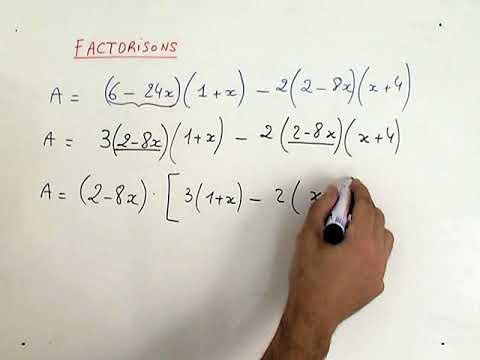 factorisation et mise en évidence du facteur commun : MATHS