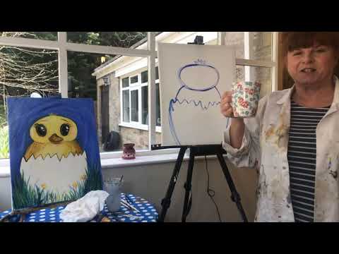 Easter Chick- Paint along with Karen