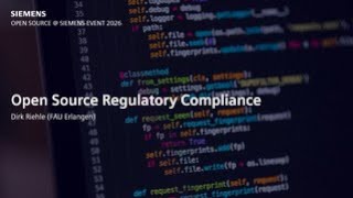 Open Source Regulatory Compliance