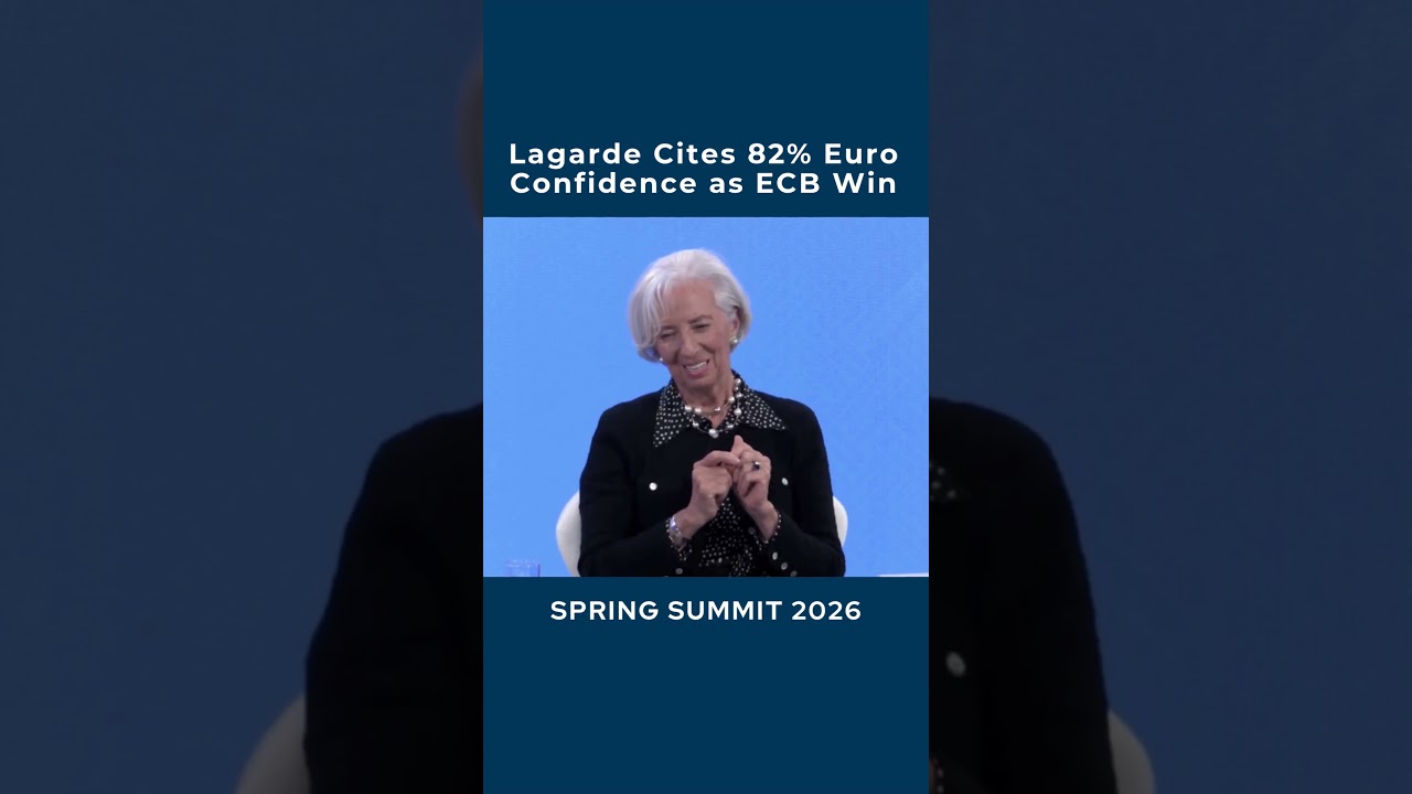 Lagarde Cites 82% Euro Confidence as ECB Win