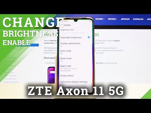 How to Enable Auto-Brightness on ZTE Axon 11 5G – Display Settings