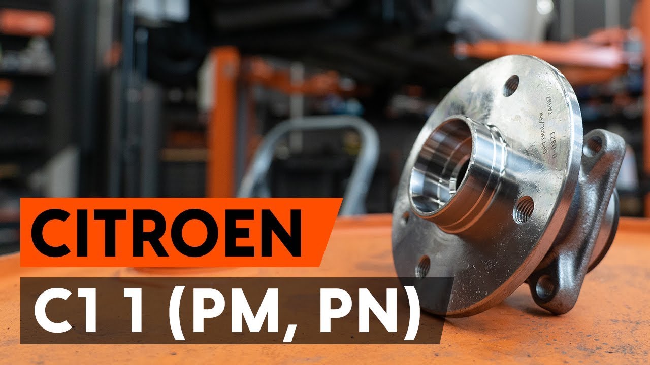 Kaip pakeisti Citroen C1 1 PM PN rato guolio: galas - keitimo instrukcija