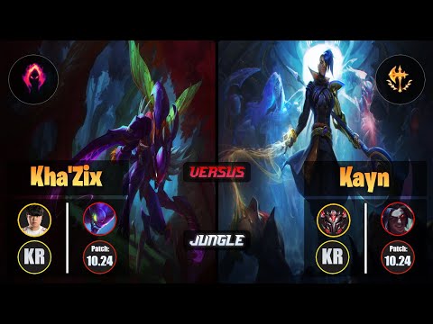 Clid KHA'ZIX (Jungle) [Dark Harvest] VS KAYN - Grandmaster KR Patch 10.24