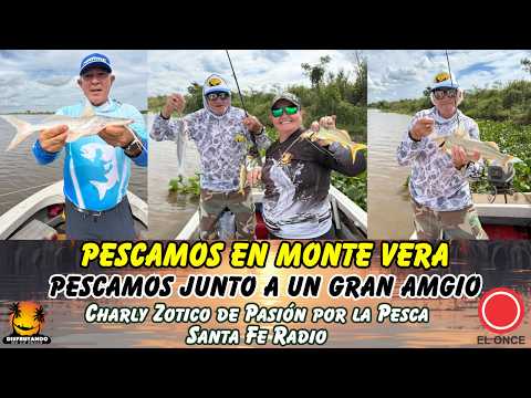 Disfrutando de la pesca en Monte Vera, Santa Fe pesca de Variada junto a Charly Zotico