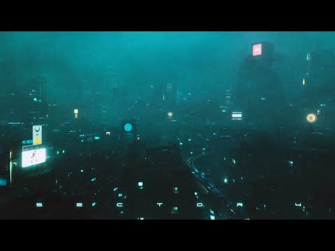SECTOR 4 | Ultimate Cyberpunk Ambience | Blade Runner Focus Music & Rain for Deep Focus & Sleep | 4K