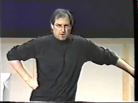 Steve Jobs holding a small staff meeting in Sept 23, 1997