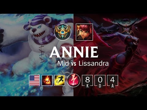 Annie Mid vs Lissandra - NA Challenger Patch 8.22