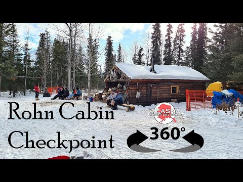 Rohn Cabin Checkpoint on the Historic Iditarod Trail Mile 188, 360 video
