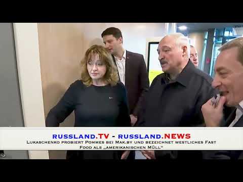 Lukaschenko probiert Pommes bei Mak.by und bezeichnet westliches Fast Food als „amerikanischen Müll“