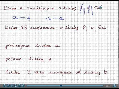 Co to jest wyrażenie algebraiczne - zapisywanie i odczytywanie - Matematyka S.P. i Gimnazjum
