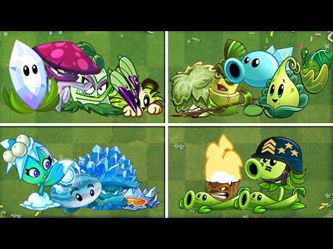 04 Team (Pokra VS Headbutter VS Ice shroom VS Mega) - Who Will Win? - PvZ2 Team Plant