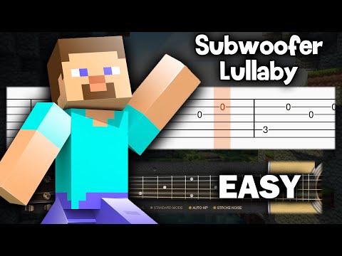 Tab Hero - Minecraft - Subwoofer Lullaby - EASY Guitar tutorial (TAB)