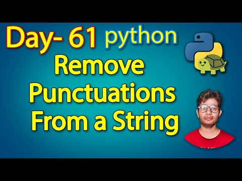 Removing The Punctuation From The String In Python Programming In Mobile Python