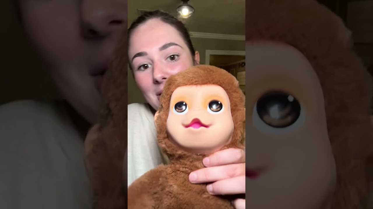 Baby's New Obsession: Adorable Monkey Toy!