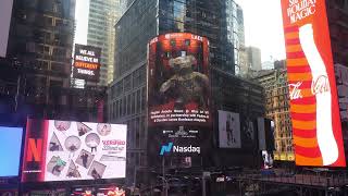 Live Nasdaq animation featuring the dancing bear